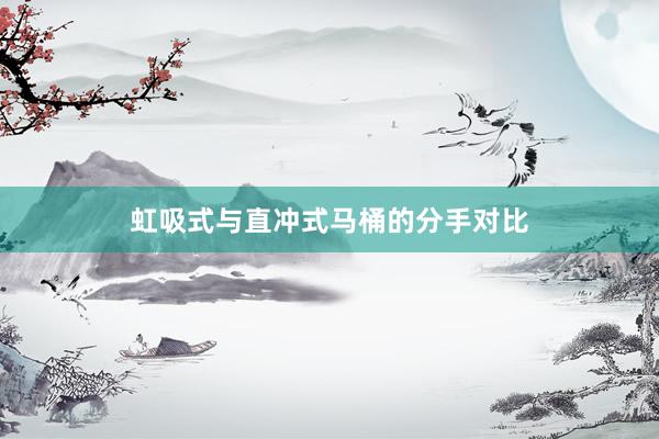 虹吸式与直冲式马桶的分手对比